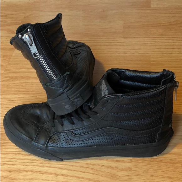 vans sk8 hi leather zip